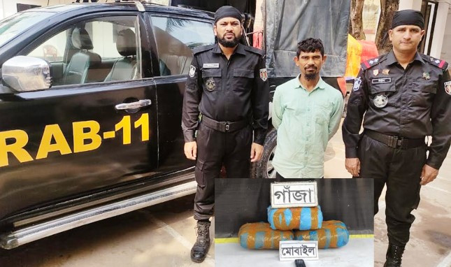 কুমিল্লায় ৬ কেজি গাঁজাসহ গ্রেফতার ১